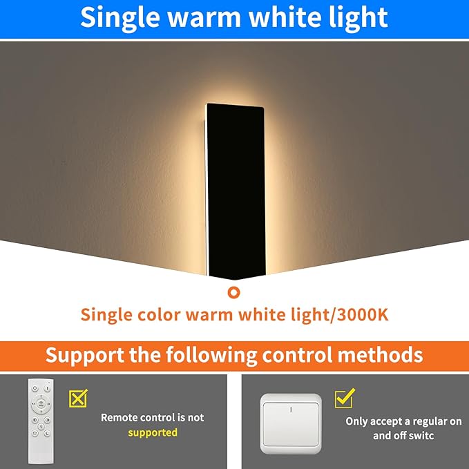 Mikeru 2 Pack Upgraded 47.2" Long LED Wall Sconce, 4.3" Wide IP65 Waterproof