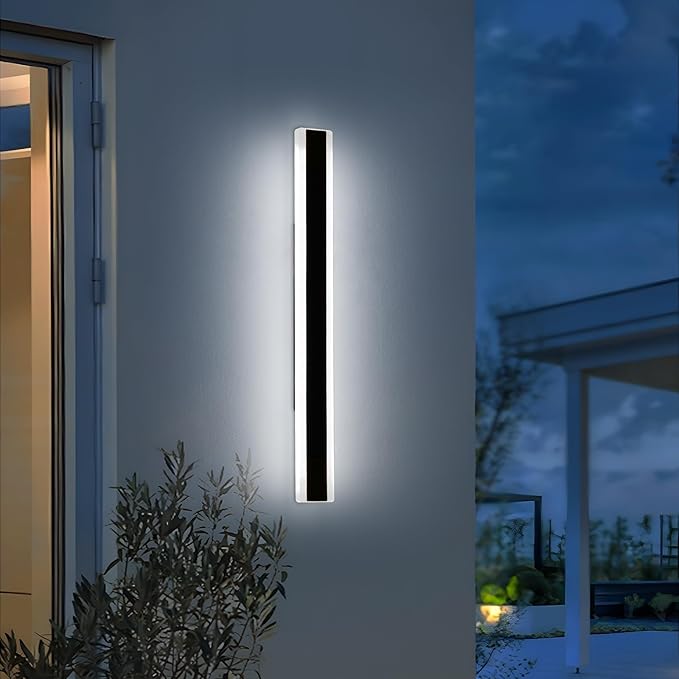 Mikeru 39.3inch Long Led Wall Light, 6000k Cool White Modern Outdoor Wall Light