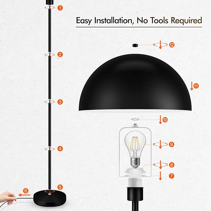 Floor Lamp, Industrial Black Floor Lamps