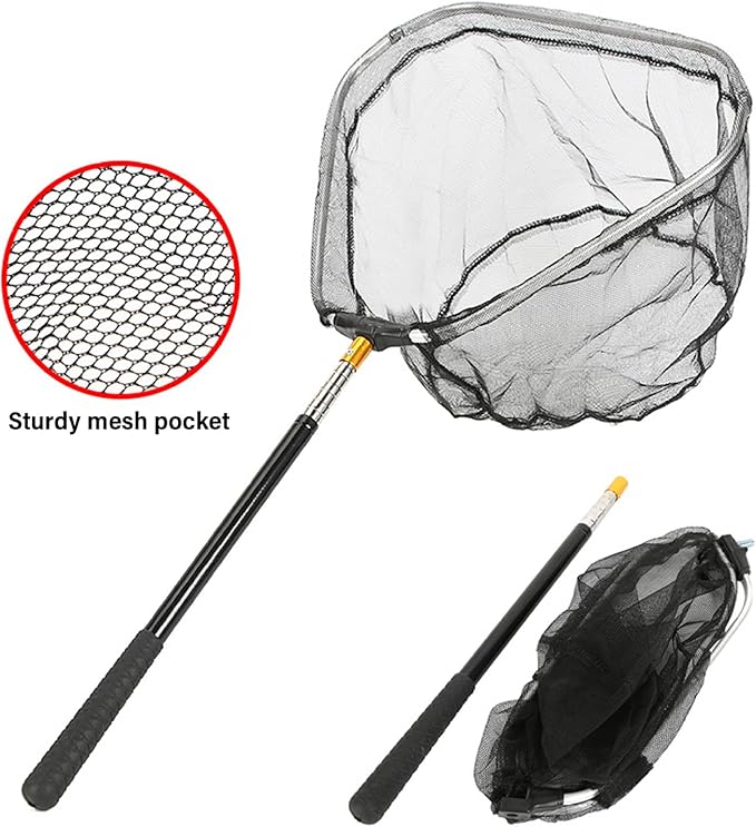 Butterfly Net, Chicken Net, Stainless Steel Retractable Chicken Catcher Extend to 16-58 Inch, Functional Fishing for Poultry, Butterfly, Catching