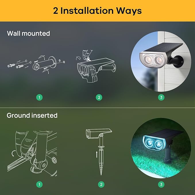 Linkind Solar Lights Outdoor StarRayS, Color Changing Solar Spot Lights
