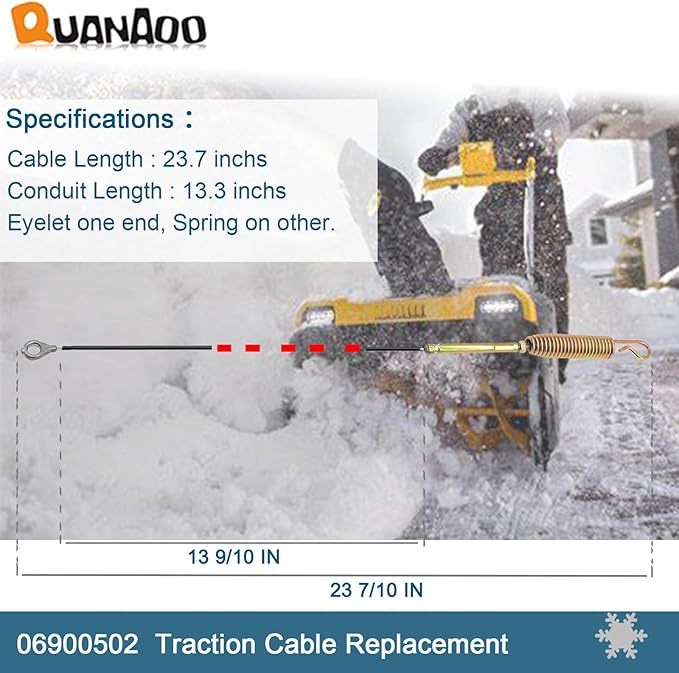 Traction Cable 06900502 for Ariens Pro Deluxe Platinum 24 28 30 32 SHO EFI RapidTrak 921030 921013 921017 921018 Snow Blowers Auger Cable
