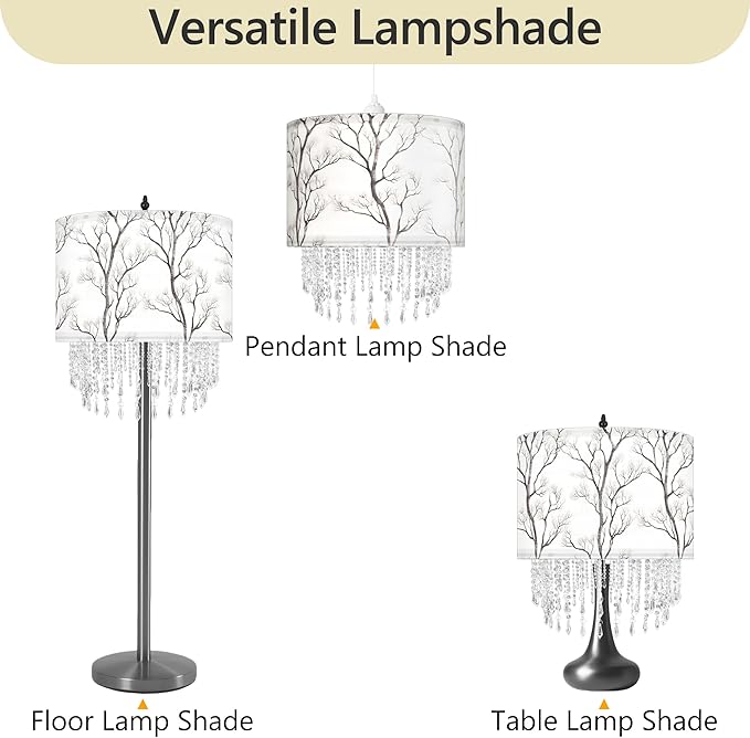 Winter Tree Branch Lamp Shade