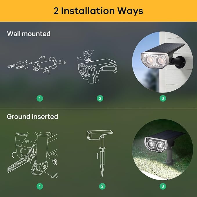 Linkind Solar Lights Outdoor StarRayS, Bright Solar Spot Lights Outdoor