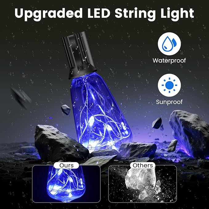 Auroraworld 60FT Outdoor String Lights