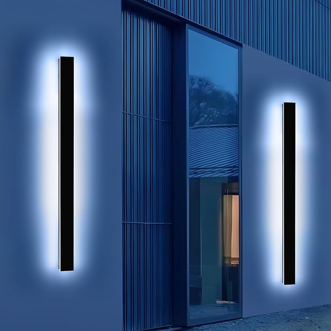 Mikeru 57" 2Pack Outdoor Wall Sconce 6000K Cool White