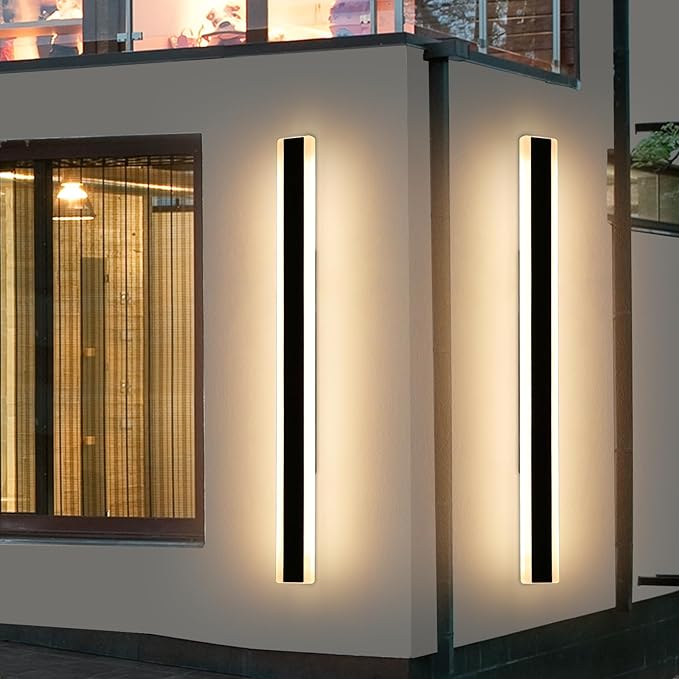 Mikeru 2pack 57inch Long LED Wall Light Fixtures, 3000K Modern Outdoor Lights