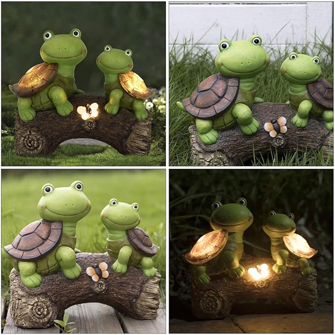Turtle Solar Garden Lamp Outdoor Decorative Resin Landscape Lighting Figurine
