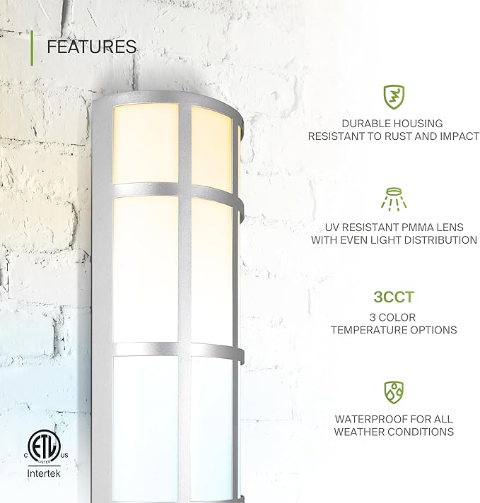 ASD 24 Inch LED Outdoor Wall Mount Light Fixture
