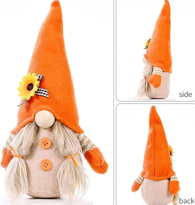 Gnomes Plush Decorations,Fall Decor Fall Gnome Plush Decoration for Home,Handmade Swedish Tomte Doll Mr and Mrs Scandinavian Gnomes,Fall Home Decor Thanksgiving Gnome Table Decorations,Girl