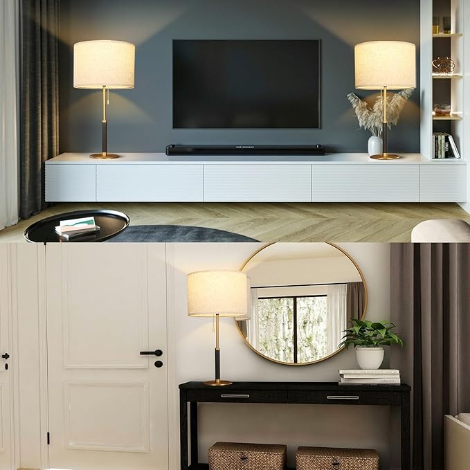 26.4" Set of 2 Modern Living Room Table Lamp