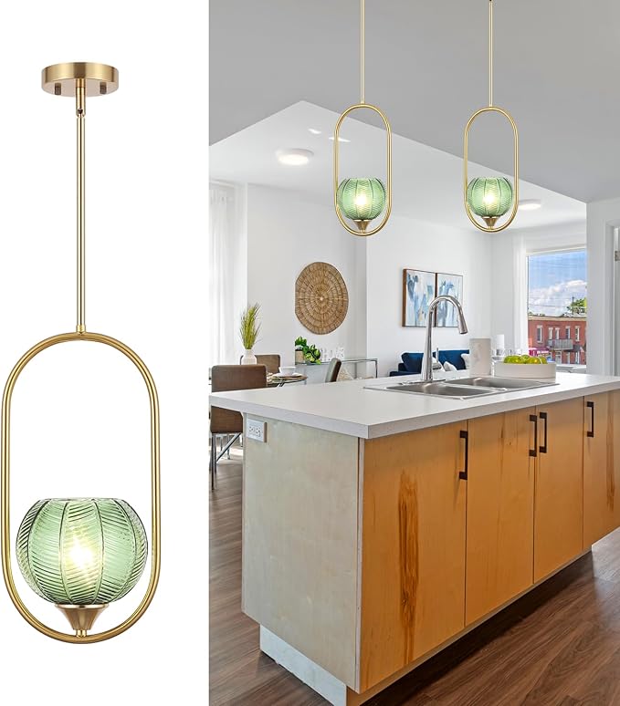 Modern Gold Globe Pendant Light