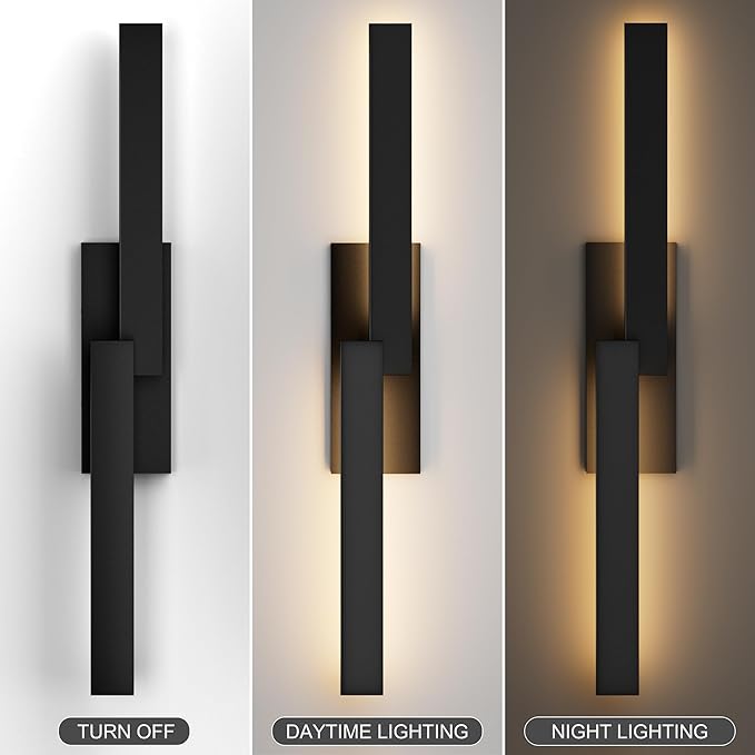 LamQee 39.4" Aluminum Long Outdoor Wall Lights, 3000K 1000LM 20W Integrated LED