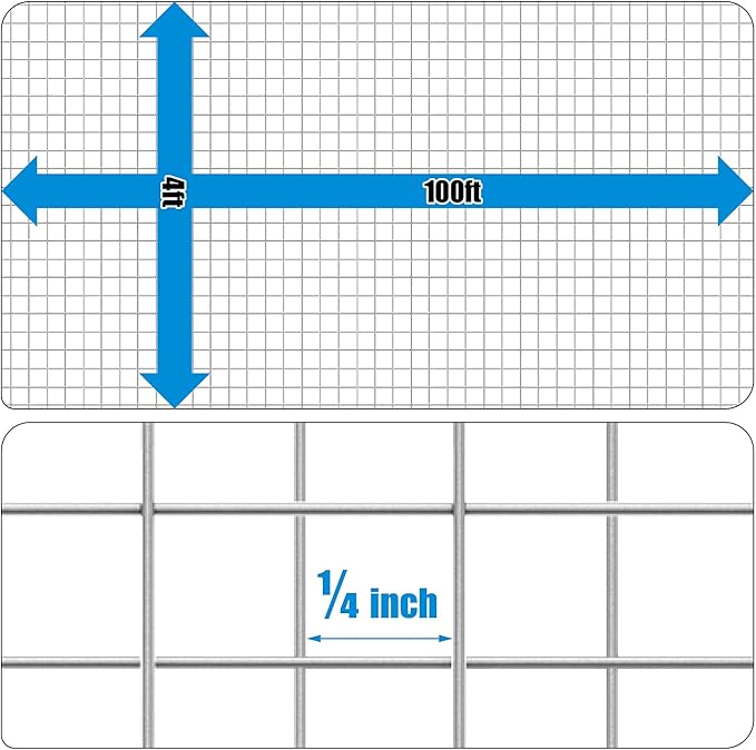 Fencer Wire 23 Gauge Galvanized Hardware Cloth with Mesh Size 1/4" x 1/4" (4 ft. x 100 ft.)
