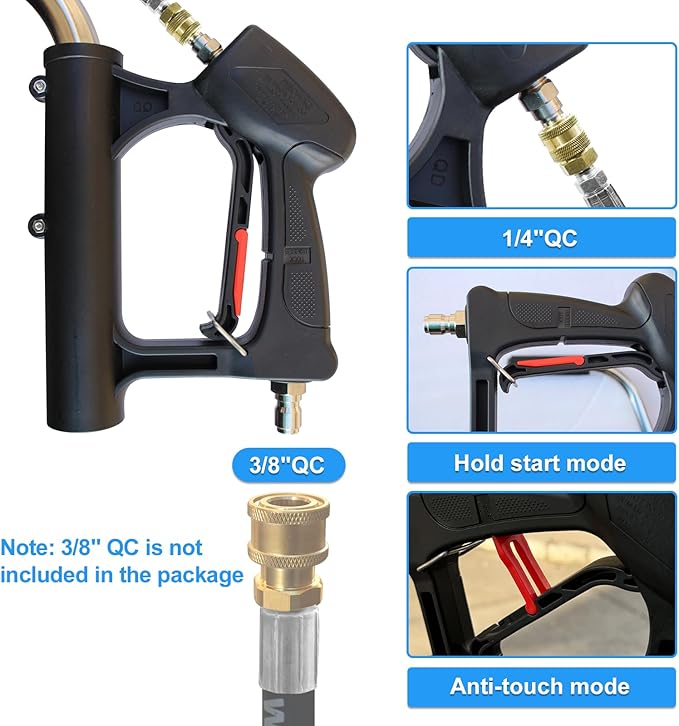24" Pressure Washer Surface Cleaner with 304 Industrial-Grade Stainless Steel Housing, Dual Handle, Driveway Pressure Washer Attachment, 2 Replacement Nozzles, for Concrete, Sidewalk, Deck, 4000 PSI