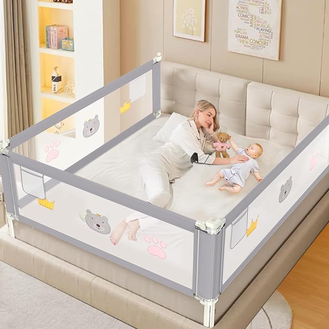 Height Adjustable Bed Rail for Toddlers, Kids Safety Baby Bed Rail for Twin/Full/King/Queen Size Bed (1 Side, 39 Inch)