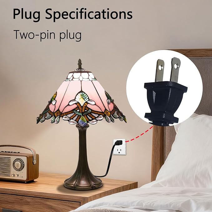 Tiffany Style Table Lamp, Small Stained Glass Lamp