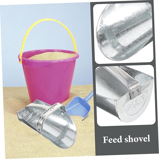 Balacoo Stainless Steel Poultry Food Shovel Large Feed Scoop for Home Aluminum Farm Gadgets