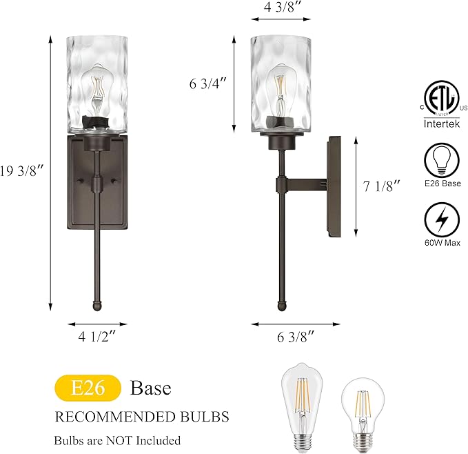XiNBEi Lighting Wall Light 1 Light Wall Sconce