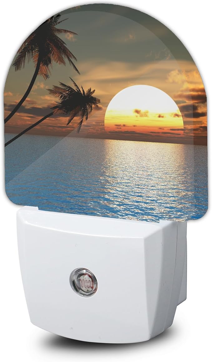 Sunset Palm Night Light, Night Light Plug into Wall