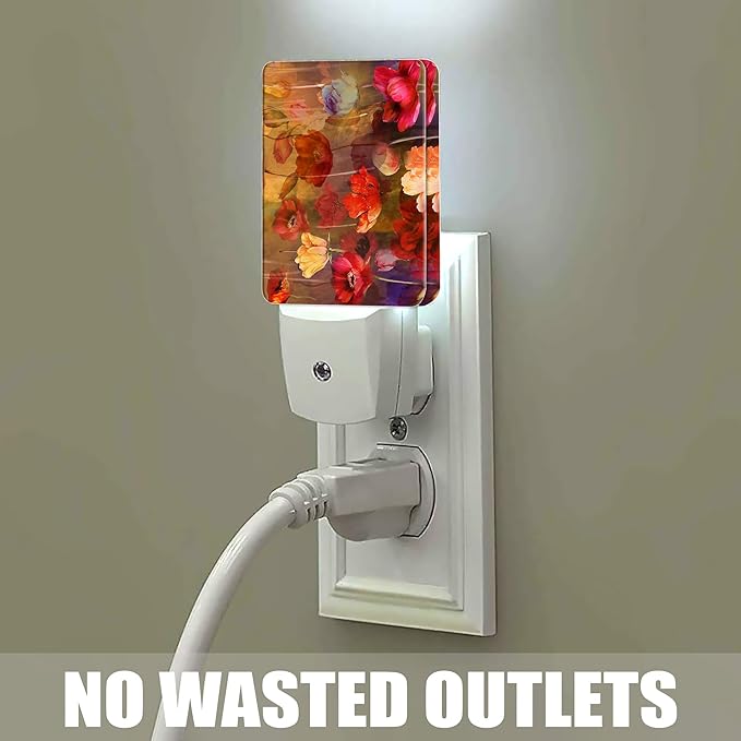Abstract Floral Night Light, Leaf Plug into Wall