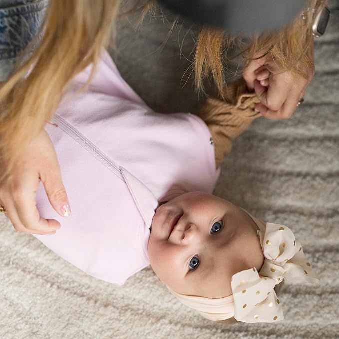 Tiny Twinkle Baby Sleep Sack 3-6 Months 1.0 TOG, Cotton & Elastane Wearable Blanket, Swaddle Transition Micro-Fleece, Machine Washable (Orchid)