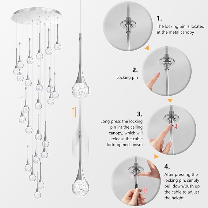 24 Light Modern Glam Crystal Chandelier