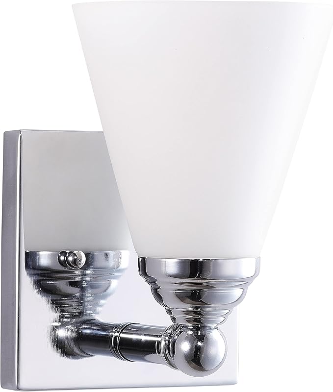 Sunlite Cone Shade Vanity Light Fixture, Wall Mount, Medium Socket, Standard