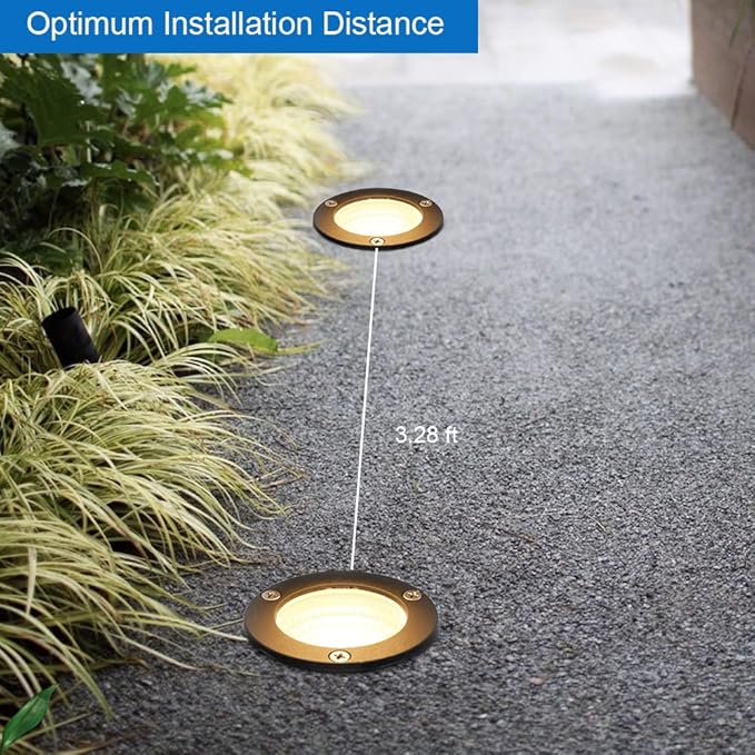 EAGLOD 5W Well Light, 12-24V LED In-Ground Low Voltage Landscape Light