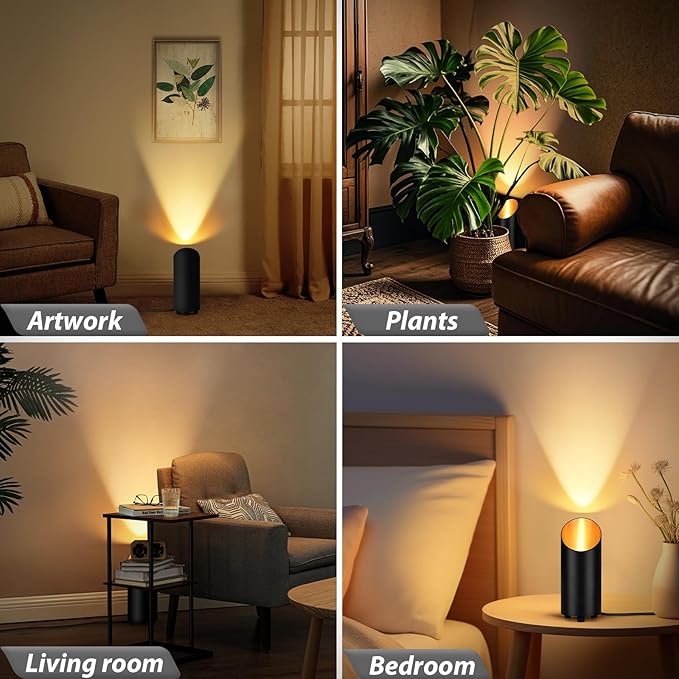 2 Pack Uplighting Indoor, 7W Floor Can Lights