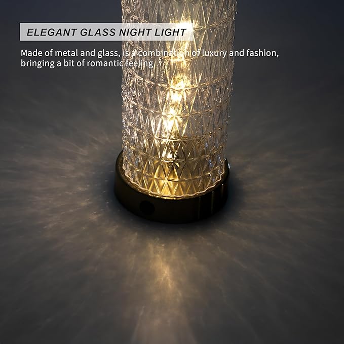 Oneach 27.75” Table Lamps Set of 2, USB A+C, Glass Lamps