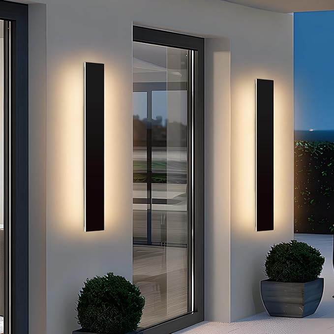 Mikeru 2 Pack Upgraded 39.3" Long LED Wall Sconce, 4.3" Wide IP65 Waterproof