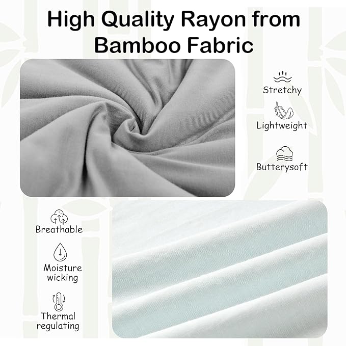 Supersoft Rayon Made from Bamboo Sleep Sack 6-12 Months 0.5 Tog Lightweight Toddler Sleep Sack Baby Wearable Blanket with 2-Way Zipper Summer Unisex Sleeping Bag for Babies - Gray