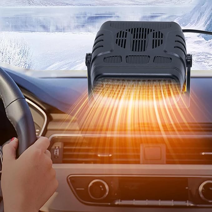 Diyeeni Solar Powered Heater, 30W Solar Chicken Coop Heater, Advanced Temperature Control, Portable Single Solars Panel with Heating Fan for Greenhouse, Pet House