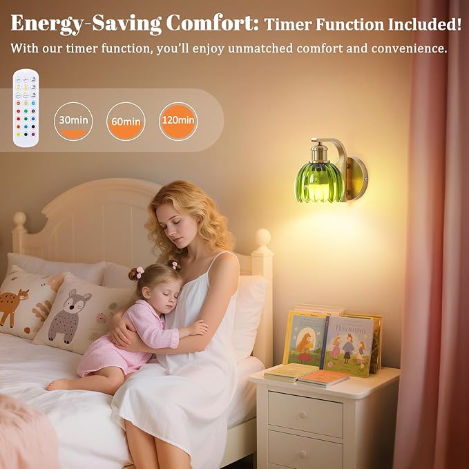 Rechargeable Battery Operated Wall Sconce Set of Two