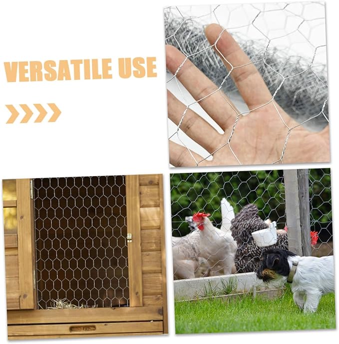 1 Roll Heavy Duty Galvanized Chicken Coop Wire Fencing X Poultry Barrier Netting for Garden Easy Installation Secure Enclosure Improved Airflow and Ventilation