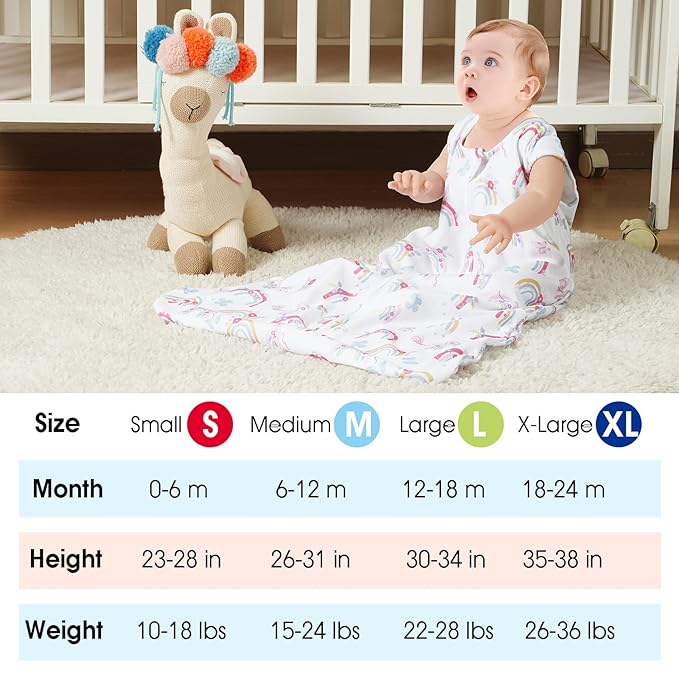 david's kids 3 Pack Warm Micro Fleece Baby Sleep Sack 6-12 Months, Soft Baby Wearable Blankets with 2-Way Zipper, Comfy Winter Sleeping Bags for Infant Newborn Girls Neutral, Medium Size, Rainbow