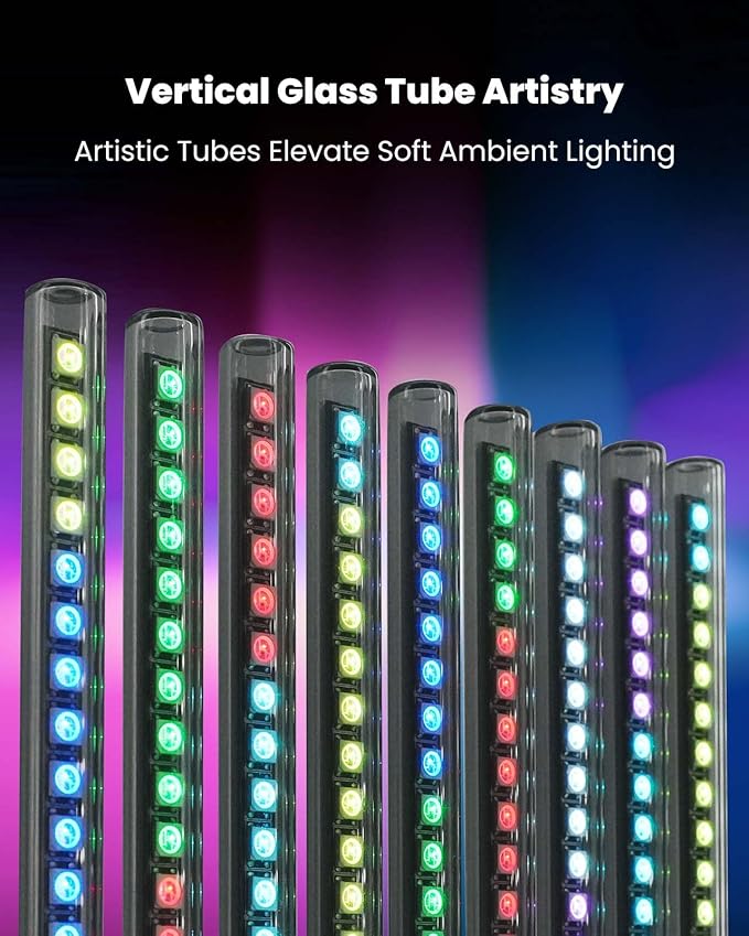 Nobiggie 9-Tube RGB Ambient Lighting Lamp, Artistic LED Mood Light