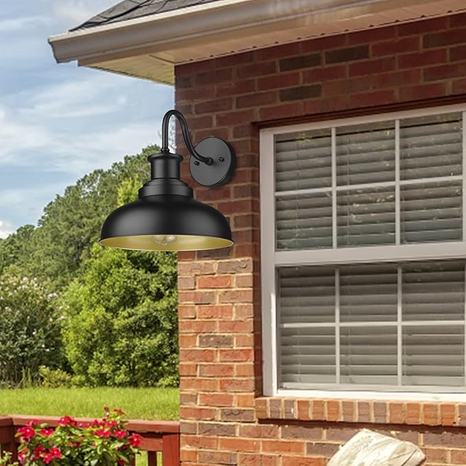 Dusk to Dawn Outdoor Barn Light, Farmhouse Outdoor Wall Sconce, Rustic Exterior