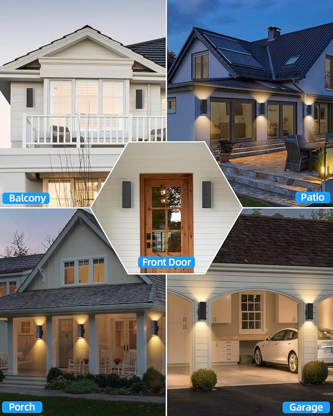 Motion Sensor Outdoor Lights, Modern Outdoor Wall Lights Black Exterior Light