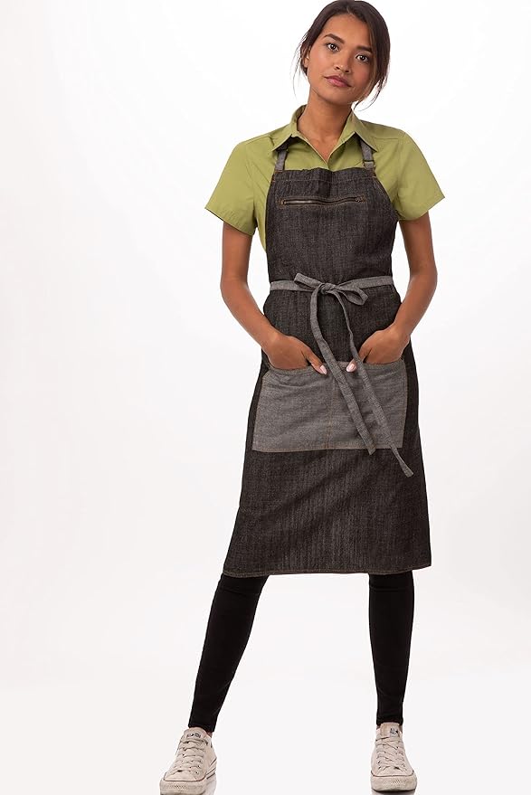 Chef Works Unisex Manhattan Bib Apron