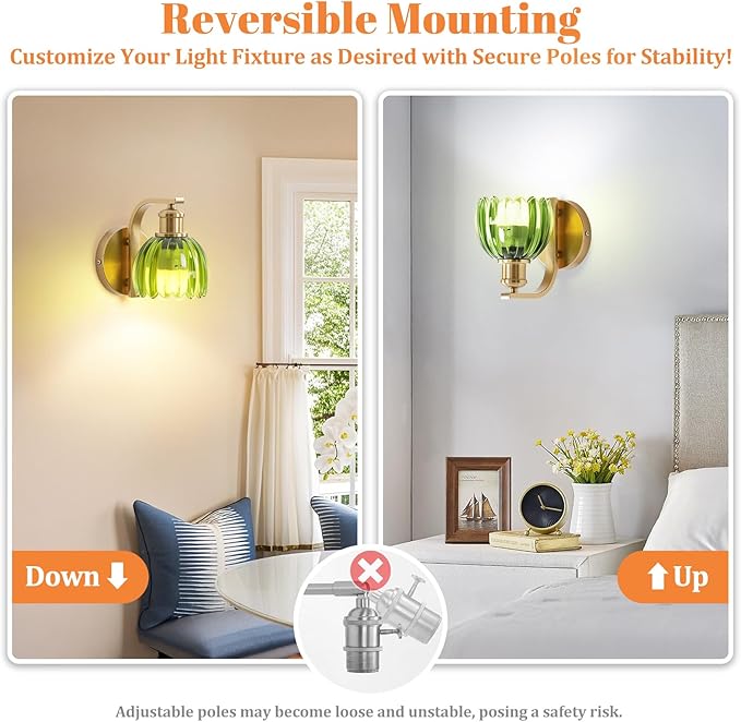 Rechargeable Battery Operated Wall Sconce Set of Two
