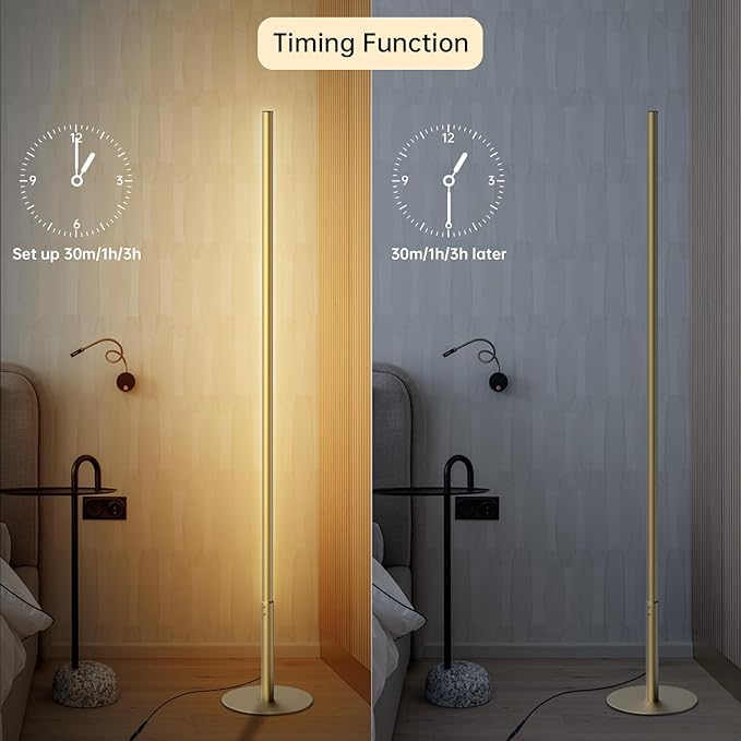 Marlrin Minimalist Corner Floor Lamp 2700K-6500K Dimmable