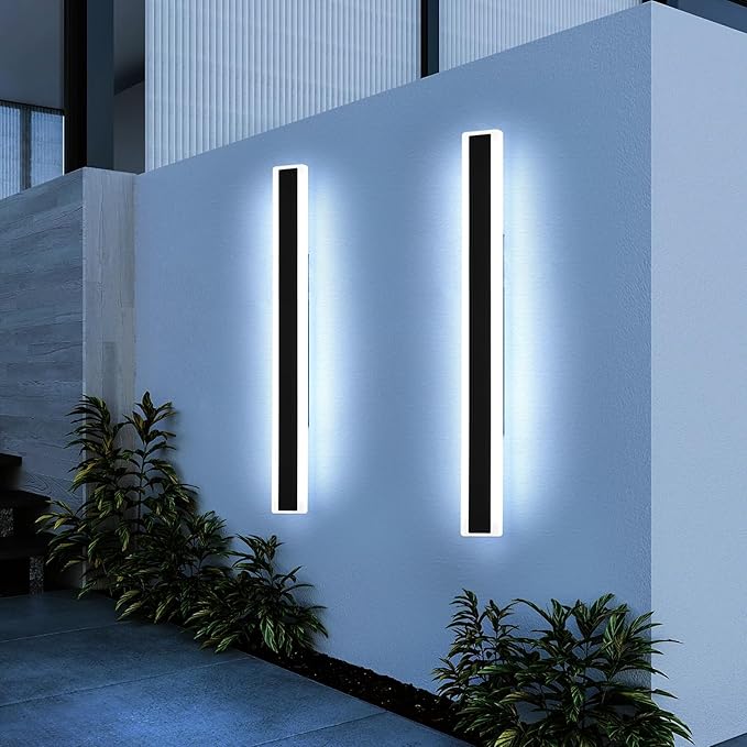 Mikeru 2Pack 57inch Long Led Wall Light, 6000k Cool White Modern Outdoor Wall