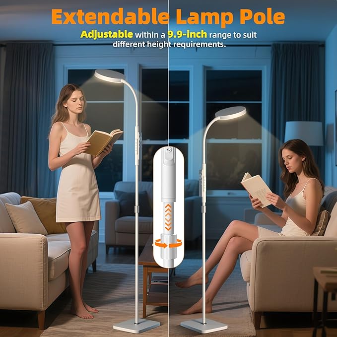 Floor Lamp, Adjustable Height Floor Lamps