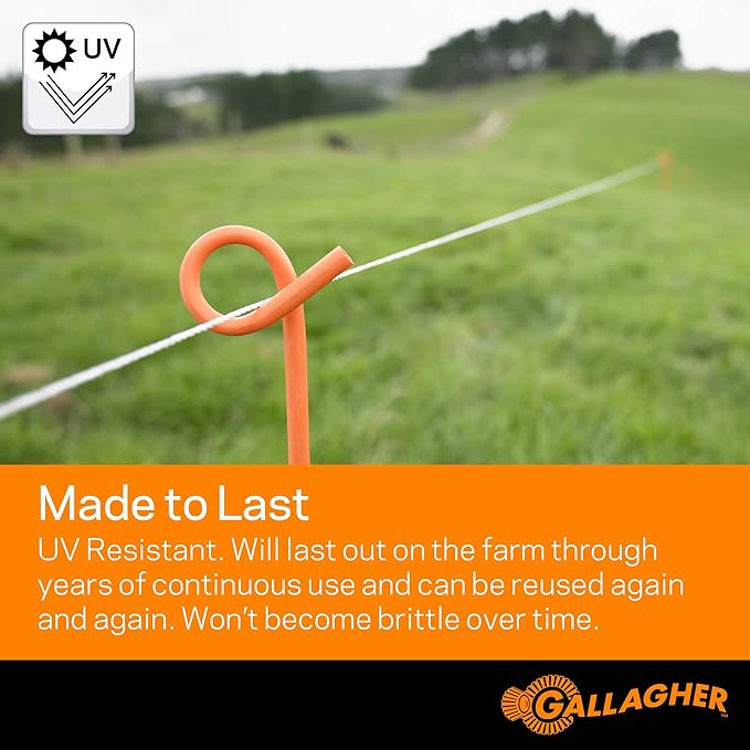 Gallagher S20 Solar Electric Fence Charger with 3,280 Ft Poly Wire | Complete Electric Fence Kit for Livestock, Gardens, and Predator Control | Solar Powered Energizer with Polywire Rolls