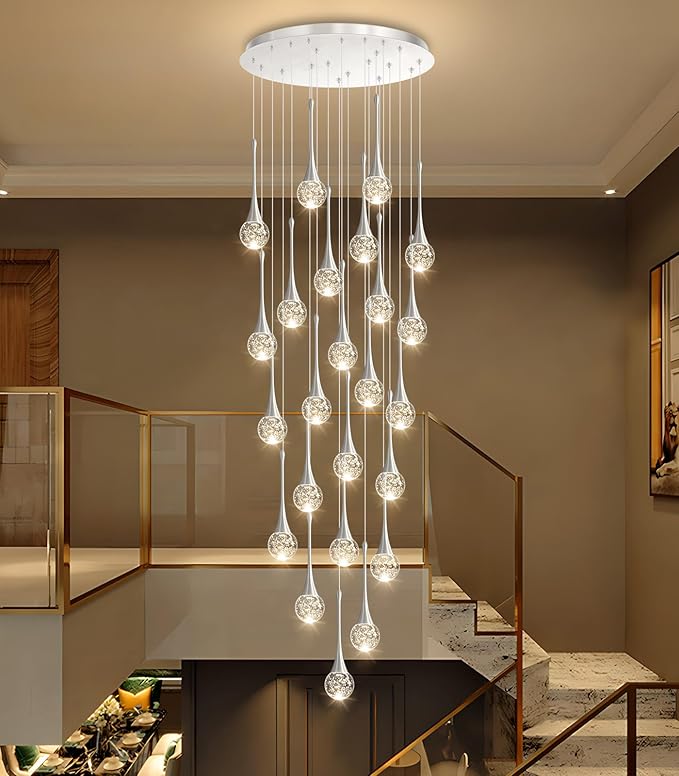 24 Light Modern Glam Crystal Chandelier
