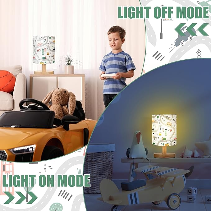 VIHOSE Transportation Kids Table Lamp