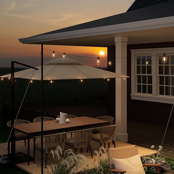 Outdoor String LED Patio Lights - 50FT