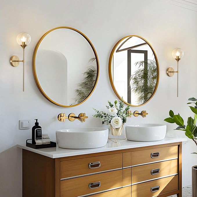 KCO Lighting Brushed Brass Gold Wall Mounted Sconce Mid Century Modern Wall